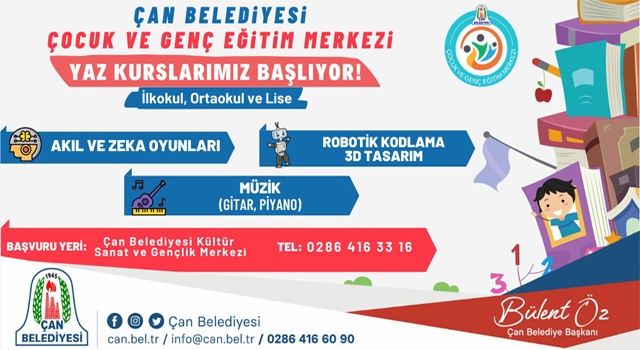 Çan Belediyesi yaz kursları başlıyor