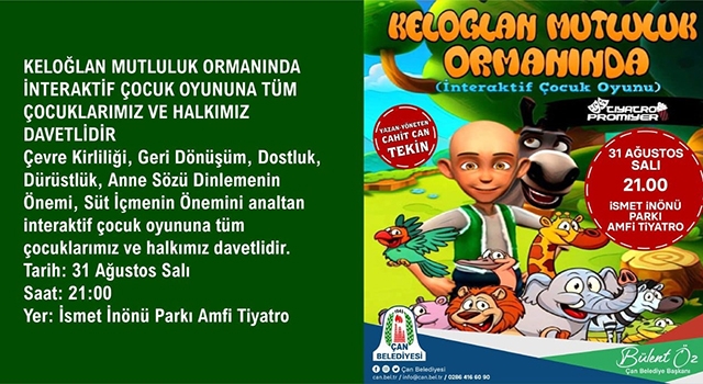 Çan Belediyesi’nden, çocuklara tiyatro 