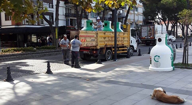 Cam kumbaraları tüm kente yayılıyor