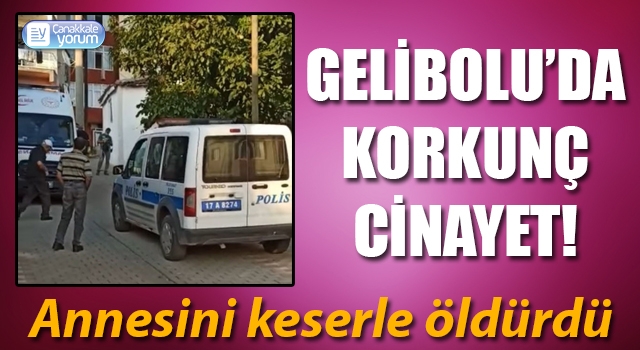 Gelibolu’da korkunç cinayet: Annesini keserle öldürdü!