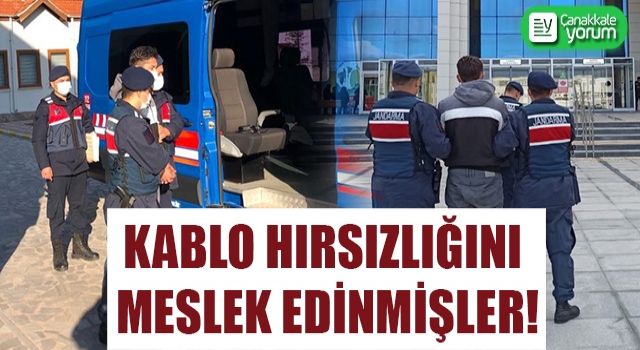 Kablo hırsızlığını meslek edinmişler!