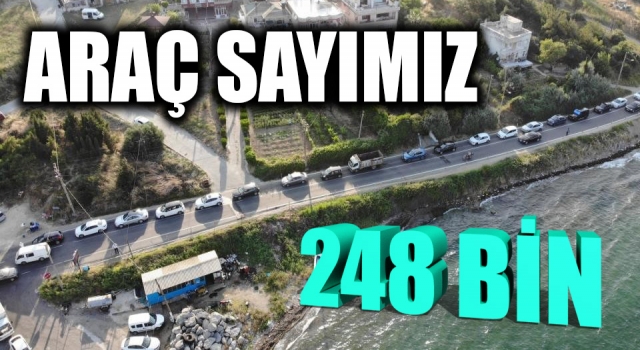 Çanakkale’de trafiğe kayıtlı araç sayısı 248 bin oldu