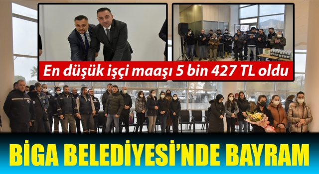 Biga Belediyesi’nde en düşük işçi maaşı 5 bin 427 TL oldu