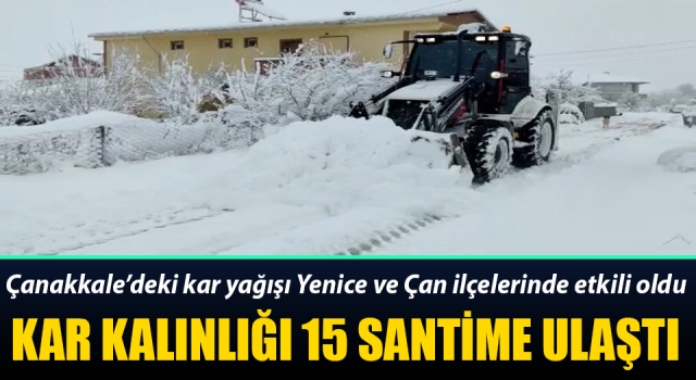 Yenice ve Çan’da kar kalınlığı 15 santime ulaştı