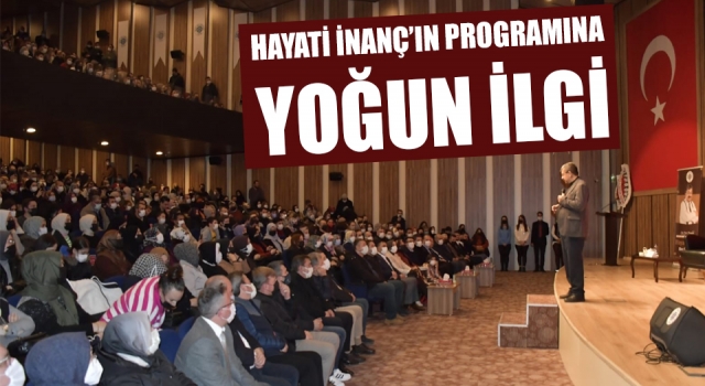 Biga’da Hayati İnanç’ın programına yoğun ilgi