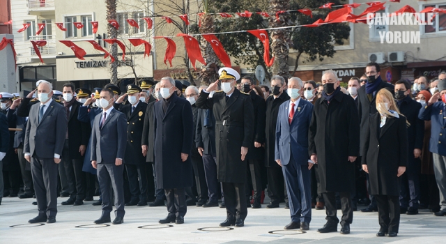 18 Mart Çanakkale Deniz Zaferi’nin 107'nci yılı törenleri çelenk sunumu ile başladı