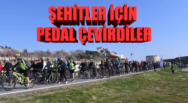 Tarihi Alan’da şehitler için pedal çevirdiler