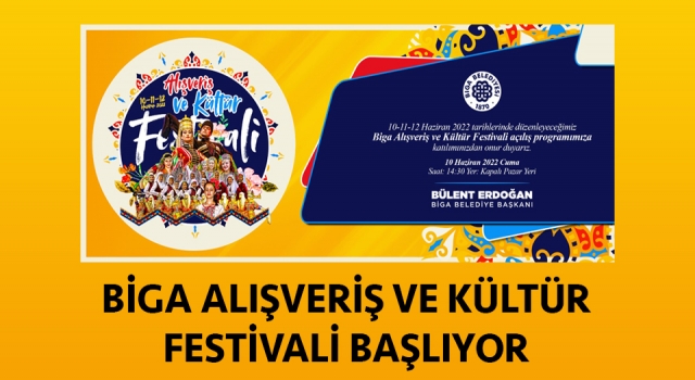 Biga Alışveriş ve Kültür Festivali başlıyor