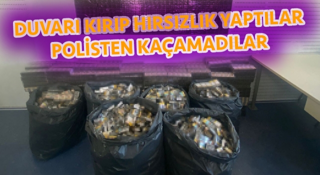 Çanakkale'de dükkan duvarını kırıp 300 bin liralık tütün çalan hırsızlar yakalandı!