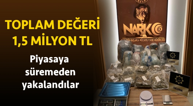 Çanakkale’de zehir tacirlerine büyük darbe: Piyasa değeri 1,5 milyon TL olan uyuşturucu ele geçirildi