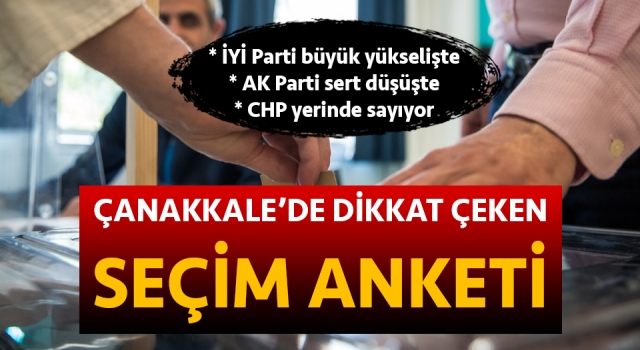 Çanakkale’de dikkat çeken seçim anketi: İYİ Parti büyük yükselişte, AK Parti sert düşüşte, CHP yerinde sayıyor