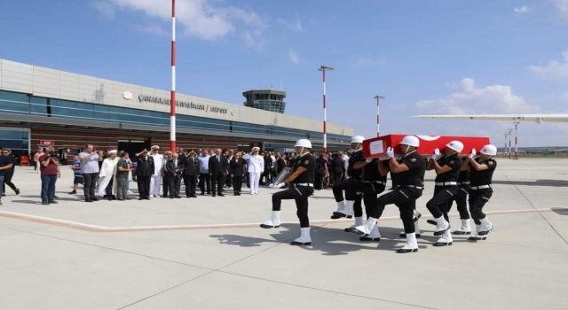 Mardin’deki kazada şehit olan polis Yahya Ergin Çanakkale'de toprağa verildi