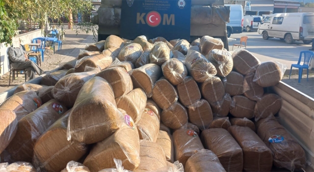 Çan’da 998 kilo tütün ele geçirildi