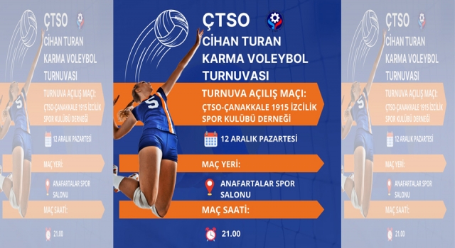 ÇTSO Cihan Turan Kurumlar Arası Karma Voleybol Turnuvası başlıyor