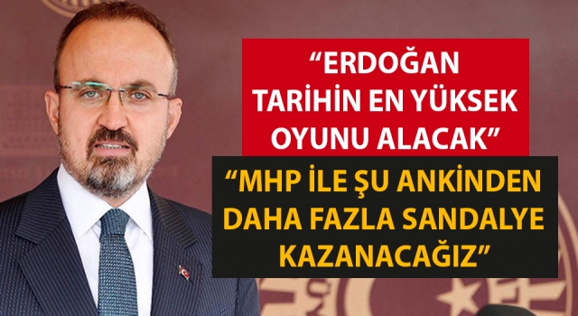 AK Parti’li Turan’a göre; Erdoğan tarihin en yüksek oyunu alacak, Cumhur İttifakı şimdikinden daha fazla milletvekili çıkaracak