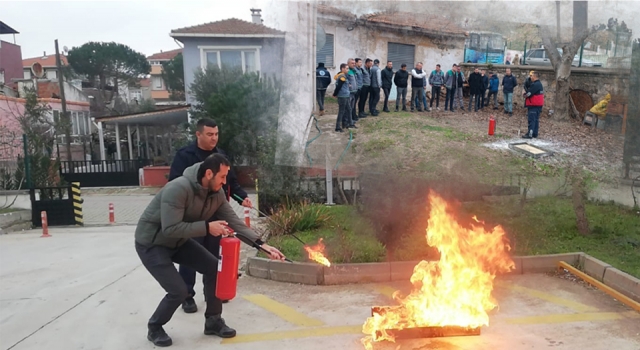 Biga İtfaiyesi’nden Yangın Eğitimi ve Tatbikatı