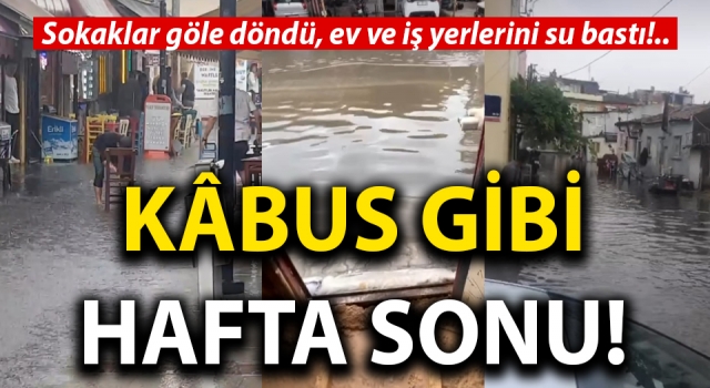 Çanakkale kuvvetli yağışa teslim oldu: Sokaklar göle döndü, ev ve iş yerlerini su bastı!