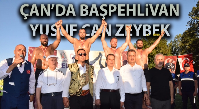 Çan’da başpehlivan Yusuf Can zeybek oldu