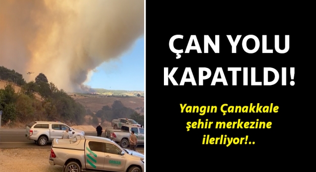 Yangın Çanakkale’ye ilerliyor: Çan yolu kapatıldı!