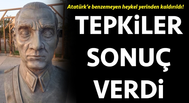 Çanakkale’de Atatürk’e benzemeyen heykel yerinden kaldırıldı!