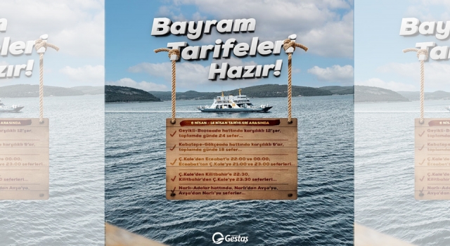 Gestaş’ın bayram tarifeleri hazır