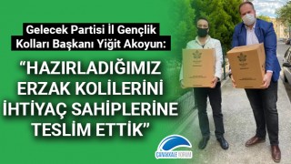 Başkan Akkoyun: "Hazırladığımız erzak kolilerini ihtiyaç sahiplerine teslim ettik"