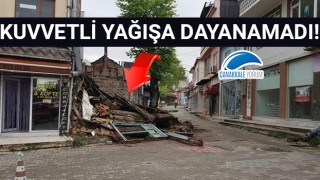 Kuvvetli yağışa dayanamadı!