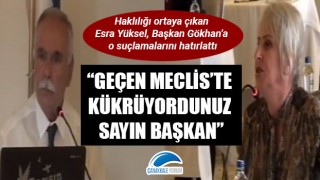 Haklılığı ortaya çıkan Esra Yüksel, Başkan Gökhan’a o suçlamalarını hatırlattı: “Geçen Meclis’te kükrüyordunuz sayın başkan”