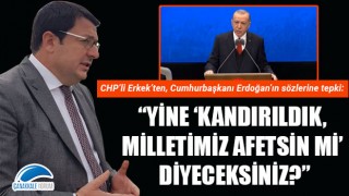 CHP'li Erkek'ten, Cumhurbaşkanı Erdoğan'ın sözlerine tepki: "Yine 'kandırıldık, milletimiz affetsin mi' diyeceksiniz?"