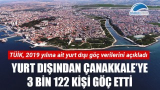 Yurt dışından Çanakkale’ye 3 bin 122 kişi göç etti