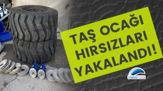 Taş ocağı hırsızları yakalandı!