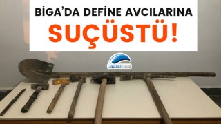 Biga’da define avcılarına suçüstü!