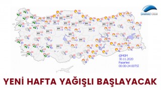 Çanakkale'de yeni hafta yağışlı başlayacak!