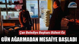 Başkan Öz, gün ağarmadan mesaiye başladı