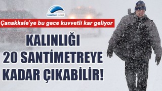 Çanakkale'ye bu gece kuvvetli kar geliyor: Kalınlığı 20 santimetreye kadar çıkabilir!