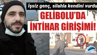 Gelibolu'da intihar girişimi: İşsiz genç herkesin önünde silahla kendini vurdu!