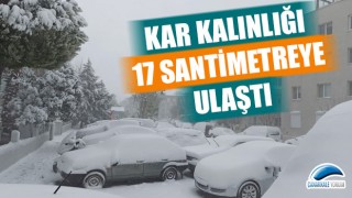 Çanakkale'de kar kalınlığı 17 santimetreye ulaştı