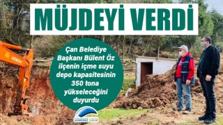 Başkan Öz müjdeyi verdi: İçme suyu depo kapasitesi 350 tona çıkarılıyor