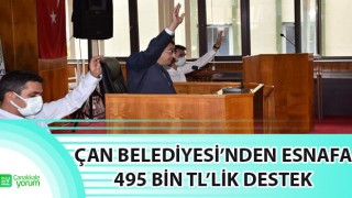 Çan Belediyesi’nden esnafa 495 bin TL'lik destek