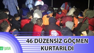 Çanakkale'de 46 düzensiz göçmen kurtarıldı