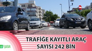 Çanakkale’de trafiğe kayıtlı araç sayısı 242 bin oldu