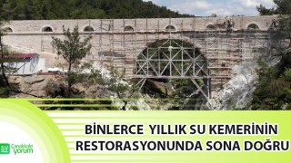 Çanakkale’deki binlerce yıllık su kemerinin restorasyon çalışmalarında sona gelindi