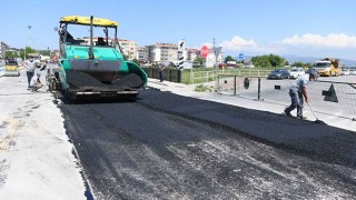 Troya Caddesinde yol bakım ve onarım çalışması