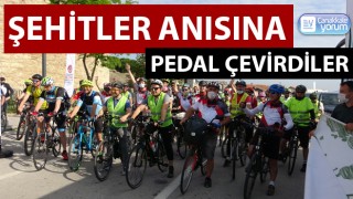 Şehitler anısına pedal çevirdiler