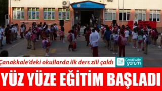 Çanakkale’de ilk ders zili çaldı: Öğrenciler yüz yüze eğitime başladı