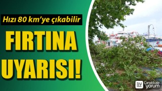 Çanakkale’ye fırtına uyarısı: Hızı 80 kilometreye çıkabilir!