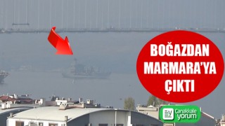 ABD savaş gemisi Çanakkale Boğazı’ndan Marmara'ya çıktı