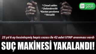 Cinsel saldırı, dolandırıcılık, yaralama, hırsızlık: 47 adet araması, 25 yıl hapis cezası bulunan suç makinesi yakalandı!