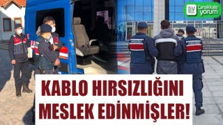 Kablo hırsızlığını meslek edinmişler!