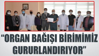 Organ bağışı birimine, bakanlıktan teşekkür belgesi